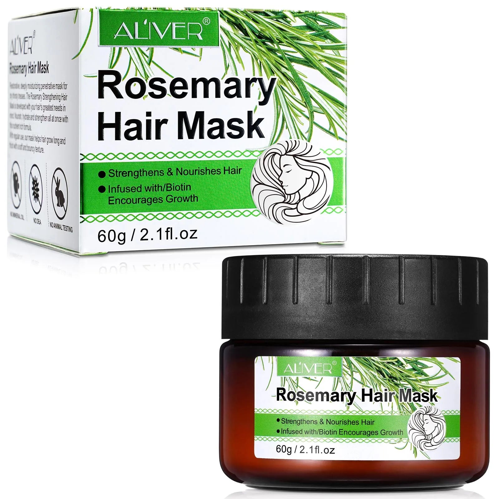 Rosemary Strengthening & Nourishing Hair Mask – Infused with Biotin