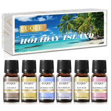 Load image into Gallery viewer, Holiday Island Fragrance Oils Gift Set - Tropical Aromatherapy Scents for the Perfect Holiday Vibe
