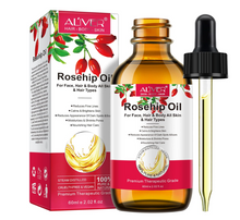 Load image into Gallery viewer, Aliver Cold Pressed Organic Rosehip Oil - 100% Pure Unrefined, Therapeutic Grade Oil for Hair Growth, Skin &amp; Nail Care, (60ml)
