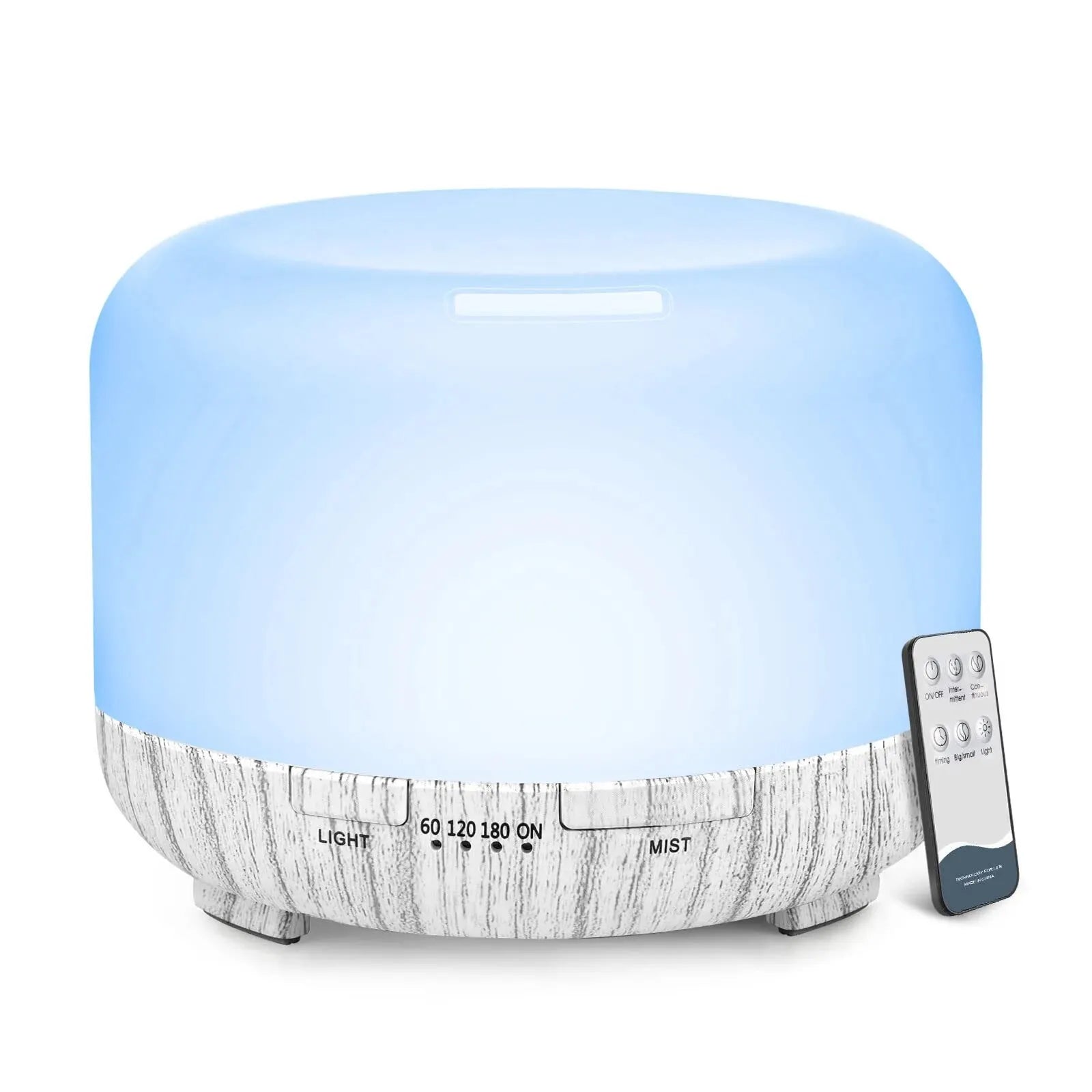 Aroma Diffuser Ultrasonic Essential Oil Humidifier with Remote & LED Mood Lighting (500ML)