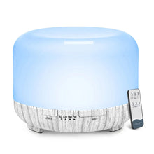 Load image into Gallery viewer, Aroma Diffuser Ultrasonic Essential Oil Humidifier with Remote &amp; LED Mood Lighting (500ML)
