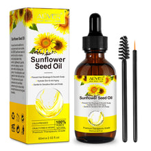 Load image into Gallery viewer, Aliver Sunflower Seed Oil - Cold Pressed Pure Unrefined Essential Oil for Face, Hair, and Skin Care (60ml)
