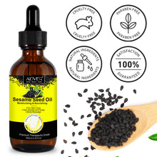 Load image into Gallery viewer, Aliver Black Sesame Seed Oil - 100% Pure, Cold-Pressed, Anti-Aging &amp; Hair Growth Essential Oil
